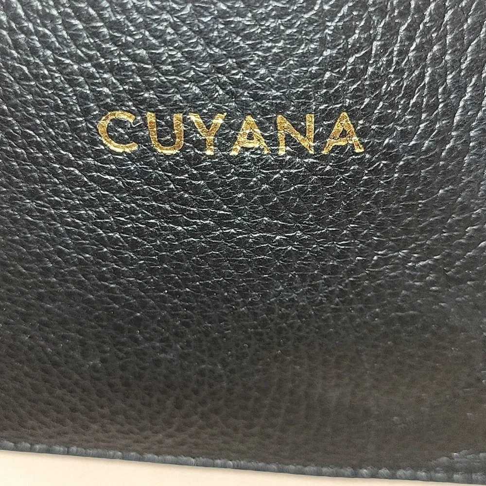 Cuyana Black Pebble Leather Tote Shoulder Bag